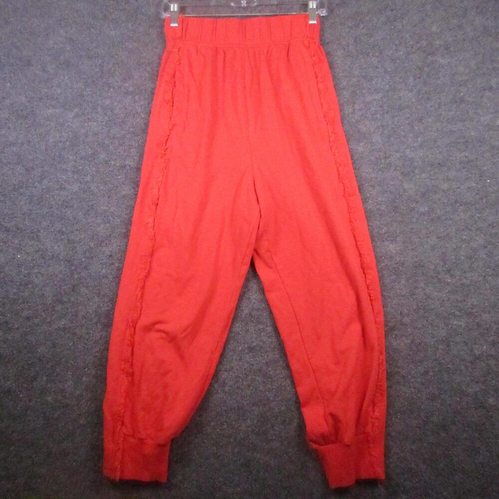 FP Movement Sweatpants Womens XS Red Jogger Elastic Waist Knit Yoga Lounge